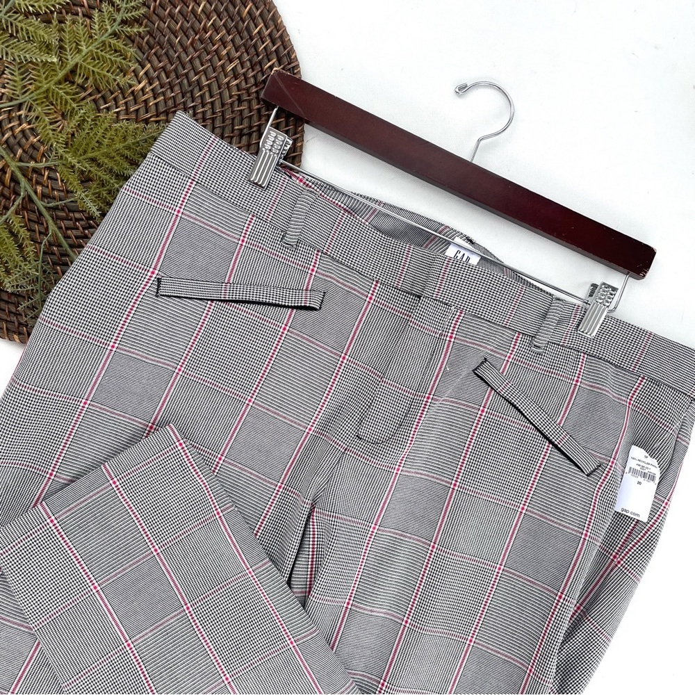 NWT Gap Womens Pants Black Plaid Curvy Signature Skinny Ankle Plus Size 20